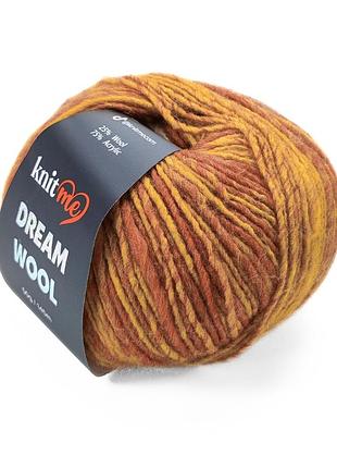 Пряжа dream wool/дрім вул, жовтий-помаранчевий kd04, knit me
