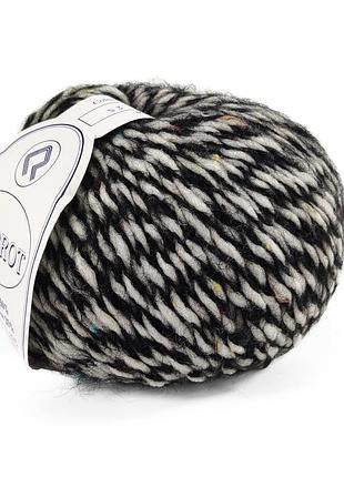 Пряжа pierrot/пьеро, черный-белый 53, campolmi