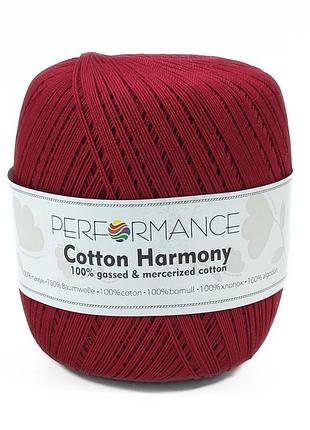 Пряжа cotton harmony/коттон гармони, вишневый 0363, performance