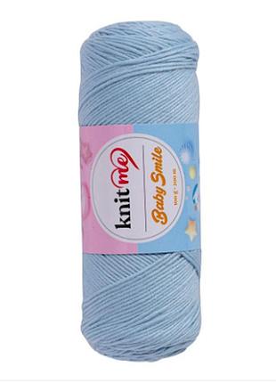 Пряжа baby smile/бебі смайл, блакитний ksn052, knit me