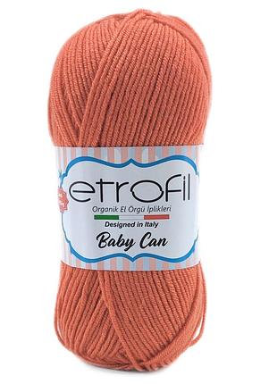 Пряжа baby can/бебі кан, теракотовий 80028, etrofil