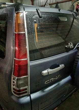 Накладки на стопы хромированные для honda crv 2001-2004 2 шт самоклеящиеся из abs-пластика защита фонаре ve-33