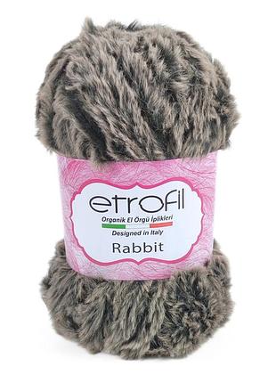 Пряжа rabbit/рэббит,коричневый меланж 70714, etrofil