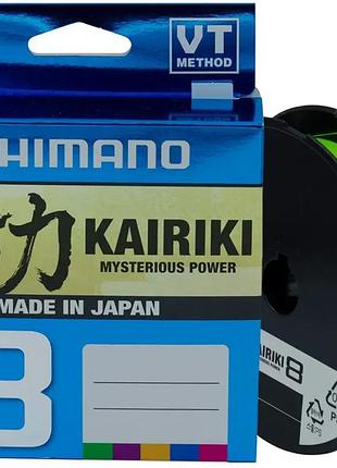 Шнур shimano kairiki 8 pe (mantis green) 150m 0.06mm 5.3kg