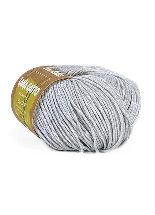 Пряжа sugar/шугар, жемчужно-серый 07660, lana gatto