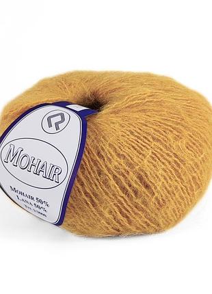 Пряжа mohair/мохер, золотисто-желтый 2427, campolmi