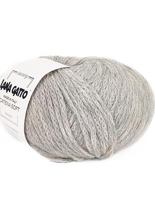 Пряжа catena soft/катена софт, сірий меланж 30532, lana gatto