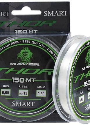 Леска smart monofilo thor 150m (clear) 0.18mm 5lb/2.4kg
