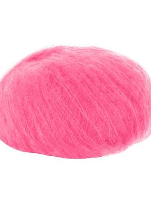 Пряжа silk mohair/сілк мохер, рожевий неон a0900, lana gatto