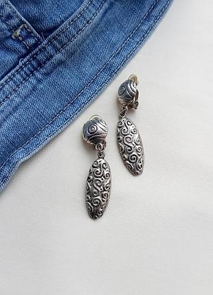 Винтажные клипсы, сридлястые, этно мотивы, подвески, винтаж