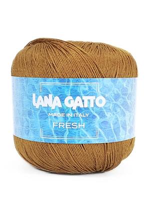 Пряжа fresh/фреш, горчичный 30371, lana gatto