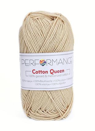 Пряжа cotton queen/коттон квин, бежевый 2020, performance