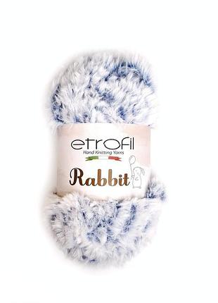 Пряжа rabbit/рэббит, голубой меланж 75301/2, etrofil