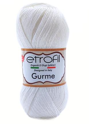 Пряжа gurme/гурмэ,белый 70171, etrofil