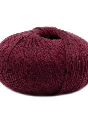 Пряжа soft lino/софт ліно, бордовий 7, laines du nord
