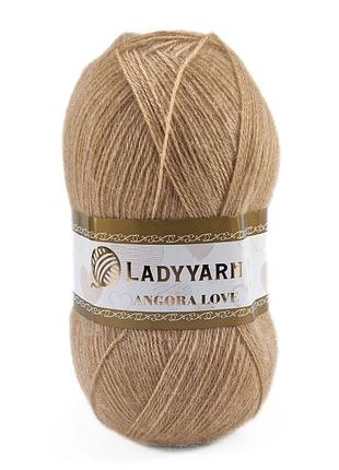 Пряжа angora love/ангора лав, бежевый hn005, lady yarn