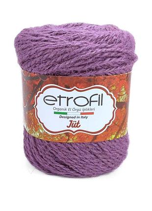 Пряжа jute/джут,фиолетовый 76031, etrofil