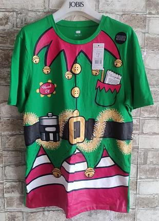Футболка новогодняя размер s