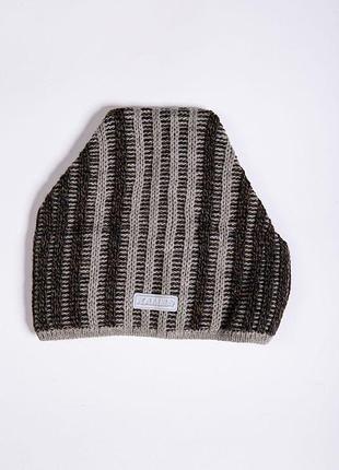 Мужская шапка, в полоску цвета хаки, 167r7790