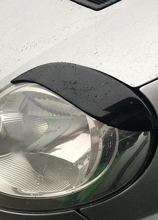 Реснички fly-style для nissan primastar 2002-2014 черный лак 2 накладки для тюнинга авто защиты фар dm-11