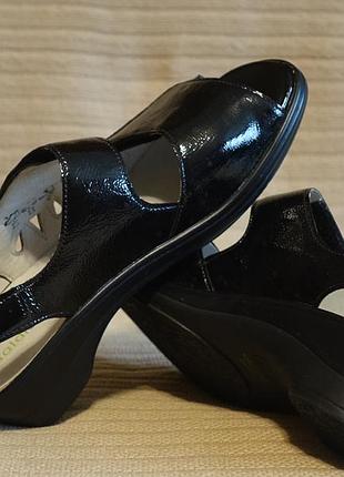 Чудові чорні відкриті ортопедичні шкіряні босоніжки waldläufer германія 38 р.( 24,5 см)