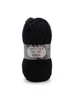 Пряжа punch/пунч, чорний 70964, etrofil