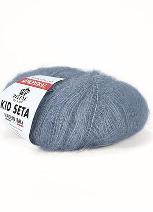 Пряжа kid seta/кид сета, сизый 566, mondial