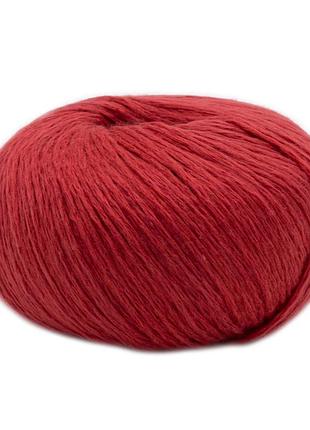 Пряжа soft lino/софт лино, красный 6, laines du nord