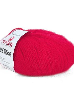 Пряжа dolce mohair/дольче мохер, красный 563, mondial