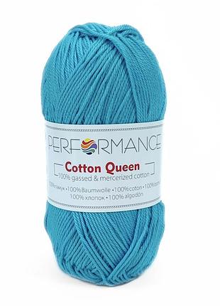 Пряжа cotton queen/коттон квин, голубой 0124, performance