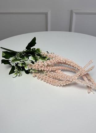 Ветка амаранта искусственная 5шт/уп. цвет: светло розовый