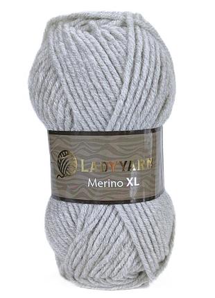 Пряжа merino xl/меріно хл, світло-сірий nw021, lady yarn
