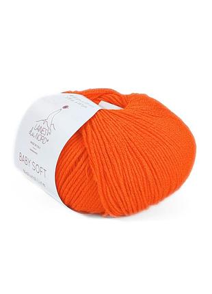 Пряжа baby soft/беби софт, оранжевый 34, laines du nord