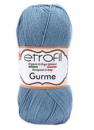 Пряжа gurme/гурмэ,серо-синий 75059, etrofil
