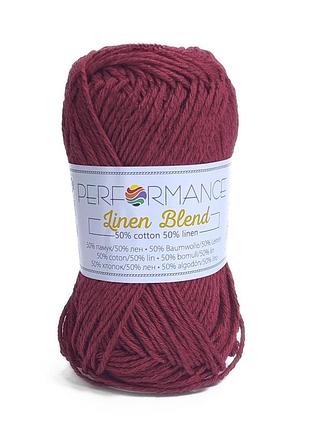 Пряжа linen blend/лайнен бленд, красный 22, performance