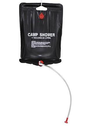 Душ сонячний портативний mfh 20ltr. solar shower чорний, black