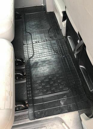 Задні килимки 2 шт polytep для volkswagen t5 caravelle 2004-2010 гумовий килимок для захисту салону dm-11