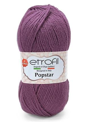 Пряжа popstar/попстар, бузковий 76000, etrofil