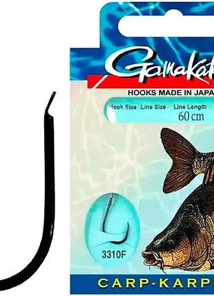 Гачок з повідцем gamakatsu bkg-3310f carp №02 0.30mm 60cm (10шт/уп)