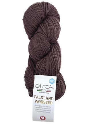 Пряжа falkland worsted/фолклэнд ворстэд,каштановый chestnut 77086, etrofil