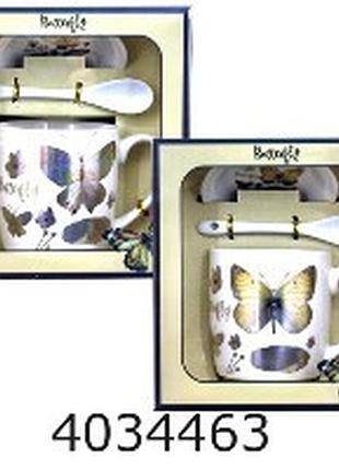 Кружка керам. з ложкою та кришкою (60)