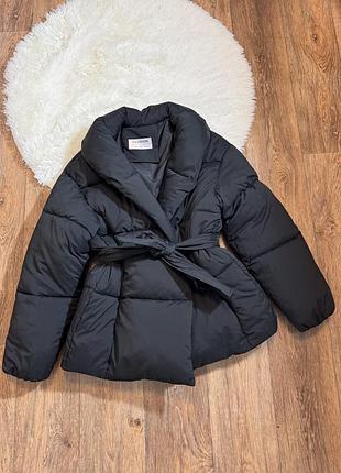 Куртка з поясом на зиму