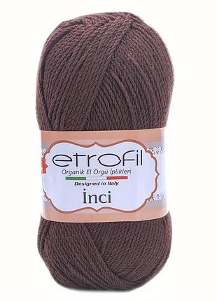 Пряжа inci/инчи,коричневый 70792, etrofil
