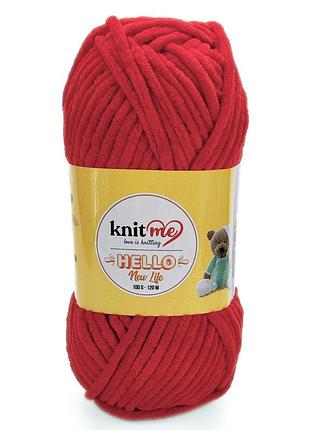 Пряжа hello/хеллоу, ярко-красный 919, knit me
