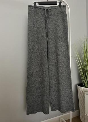 Вязаные брюки палаццо шерсть