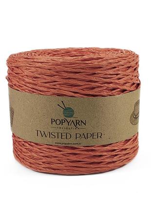 Пряжа twisted paper/твистед папер, оранжевый в-506, popyarn