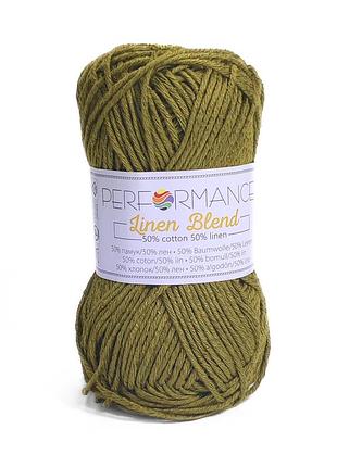 Пряжа linen blend/лайнен бленд, хакі 152, performance