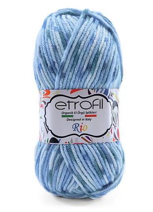 Пряжа rio/рио,синий-голубой-бирюзовый sw042, etrofil