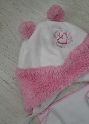 Комплект шапочка/шарфік дівчинка немовля