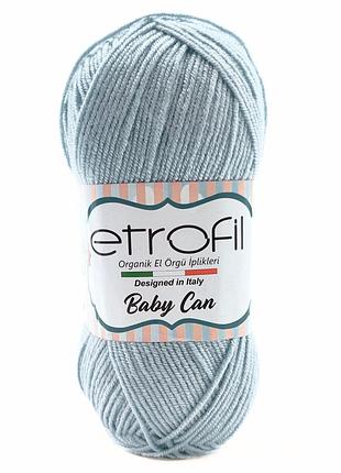 Пряжа baby can/бебі кан, блакитна крига 80005, etrofil